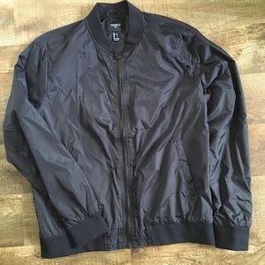 Forever 21 Black Nylon Lightweight Jacket L
